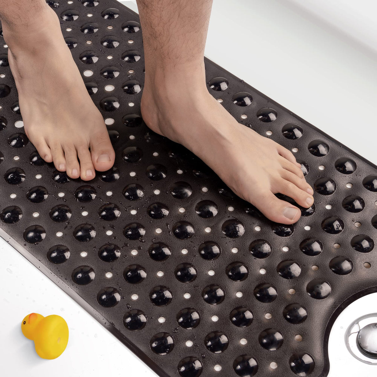 Bath Mat丨Bathroom Shower Mat with Suction Cups and Drain Holes丨Soft on –  hitslam