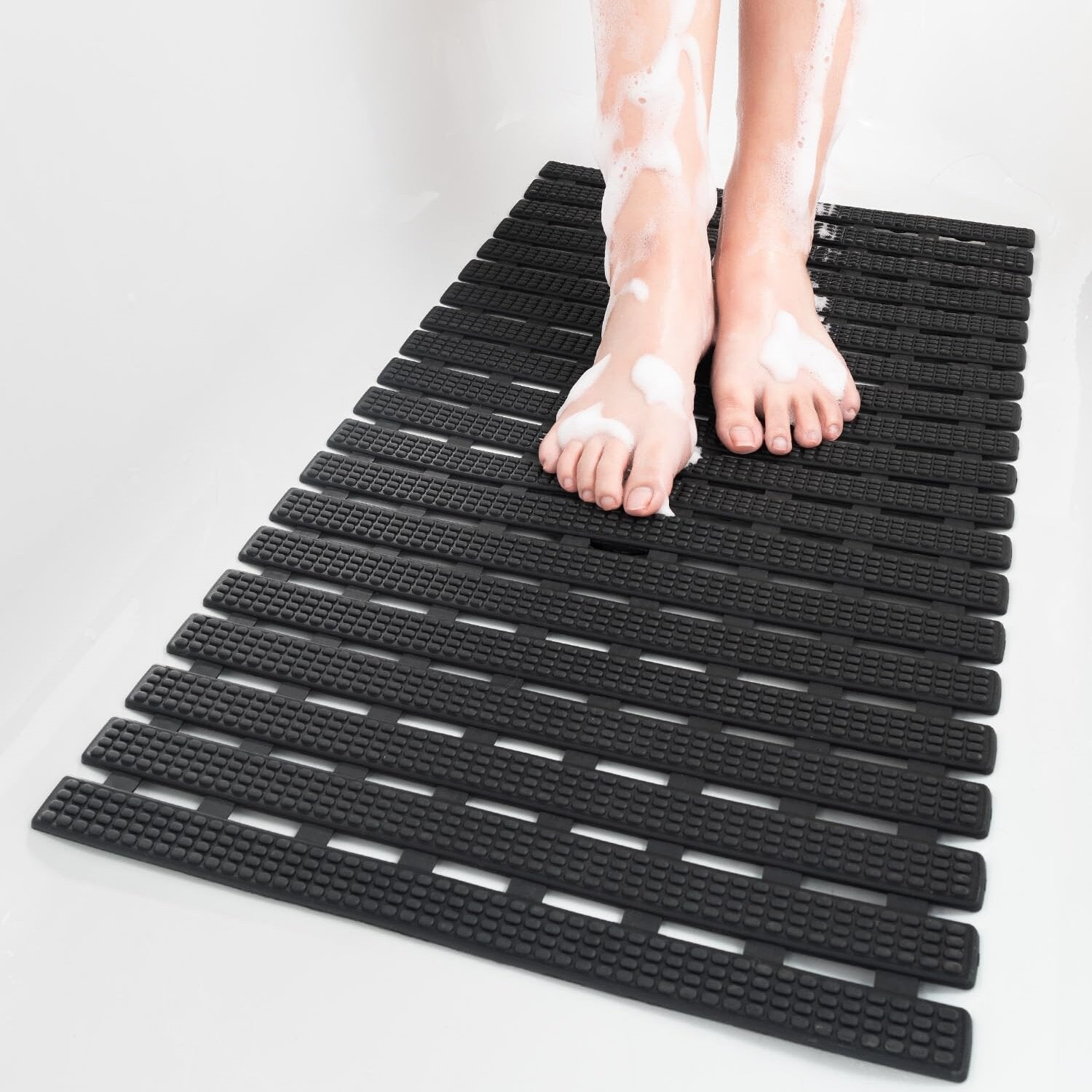 Bath Mat 27''x15''丨Shower and Bathtub Mat Non Slip丨27x15 Inch Bath Mat for Tub丨Quick Drain Bath Tub Mat, Shower Floor Mat with Suction Cups