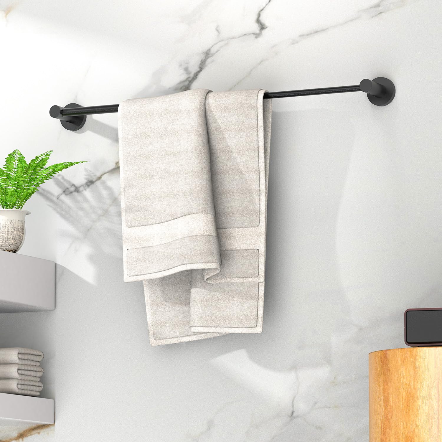 Towel Rack Wall Mounted Adjustable 13.7 to 25.1 Inch丨Towel Bar for Bathroom 丨Towel Rack Wall Mounted丨Modern Home Decor Bath Towel Holder