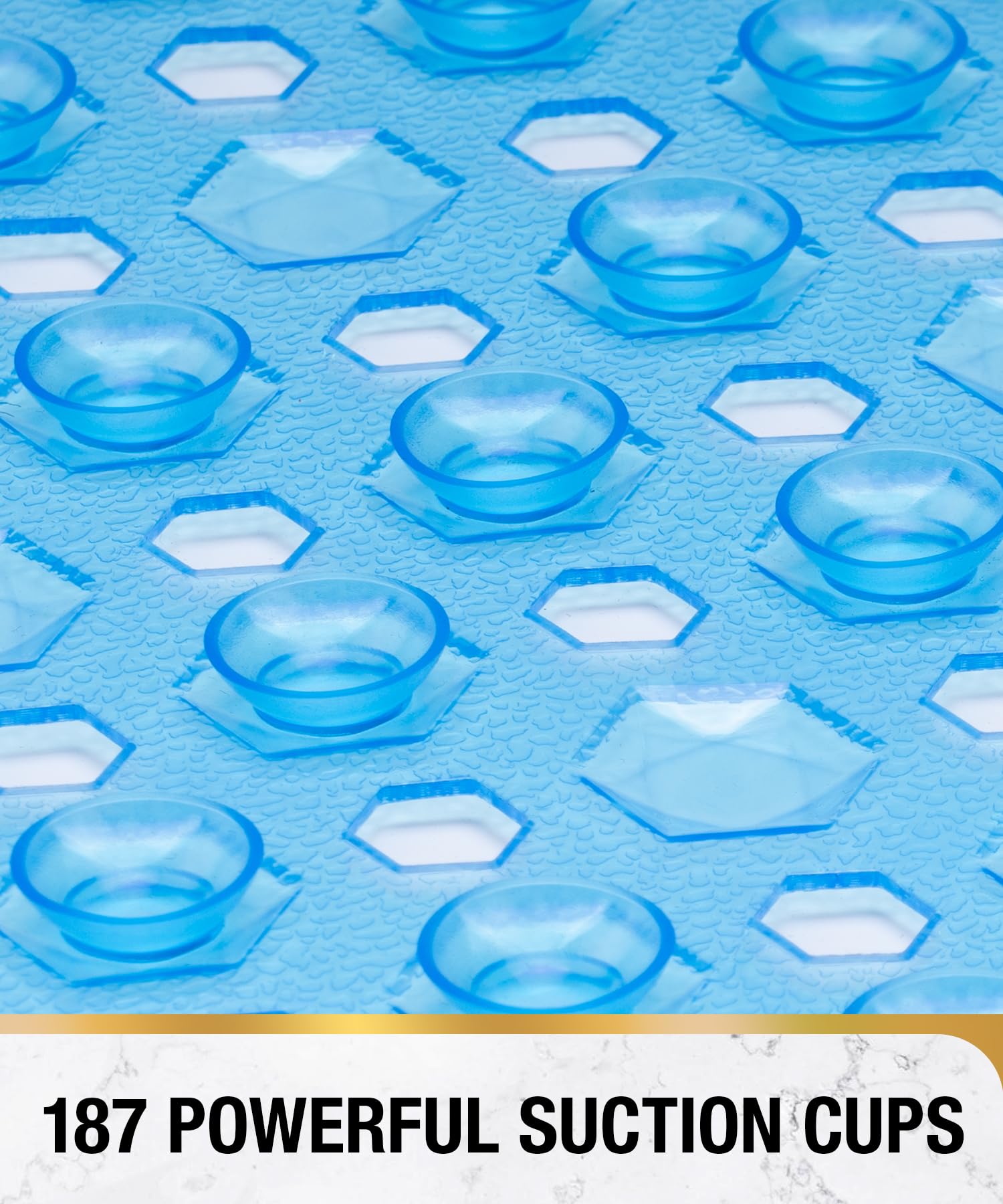 Bathtub Mat 35'' x 16 ''丨 Long Bath Mat for Tub丨Machine Washable Bathroom Shower Mat with Suction Cups and Drain Holes丨Quick Dry and Easy to Clean, Bathroom Accessories