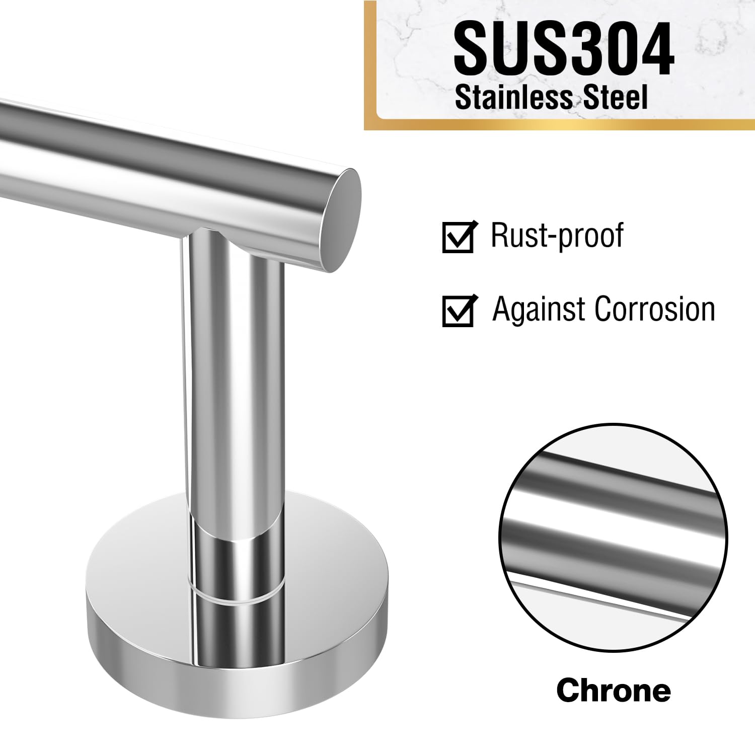 Double Post Pivoting Toilet Paper Roll Holder丨Stainless Steel Silver Toilet Roll Holder丨Toilet Tissue Holder for Bathroom