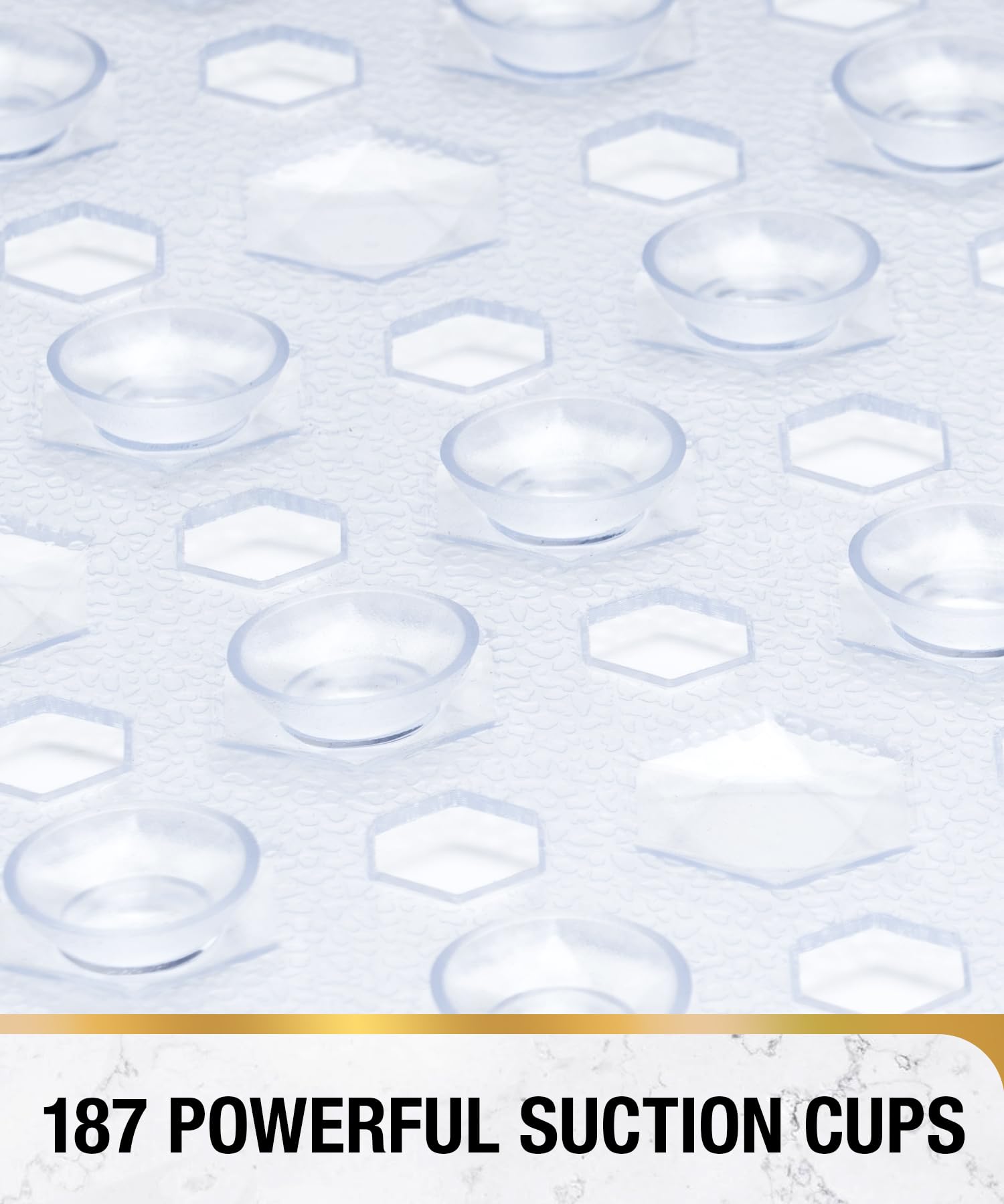 Bathtub Mat 35'' x 16 ''丨 Long Bath Mat for Tub丨Machine Washable Bathroom Shower Mat with Suction Cups and Drain Holes丨Quick Dry and Easy to Clean, Bathroom Accessories