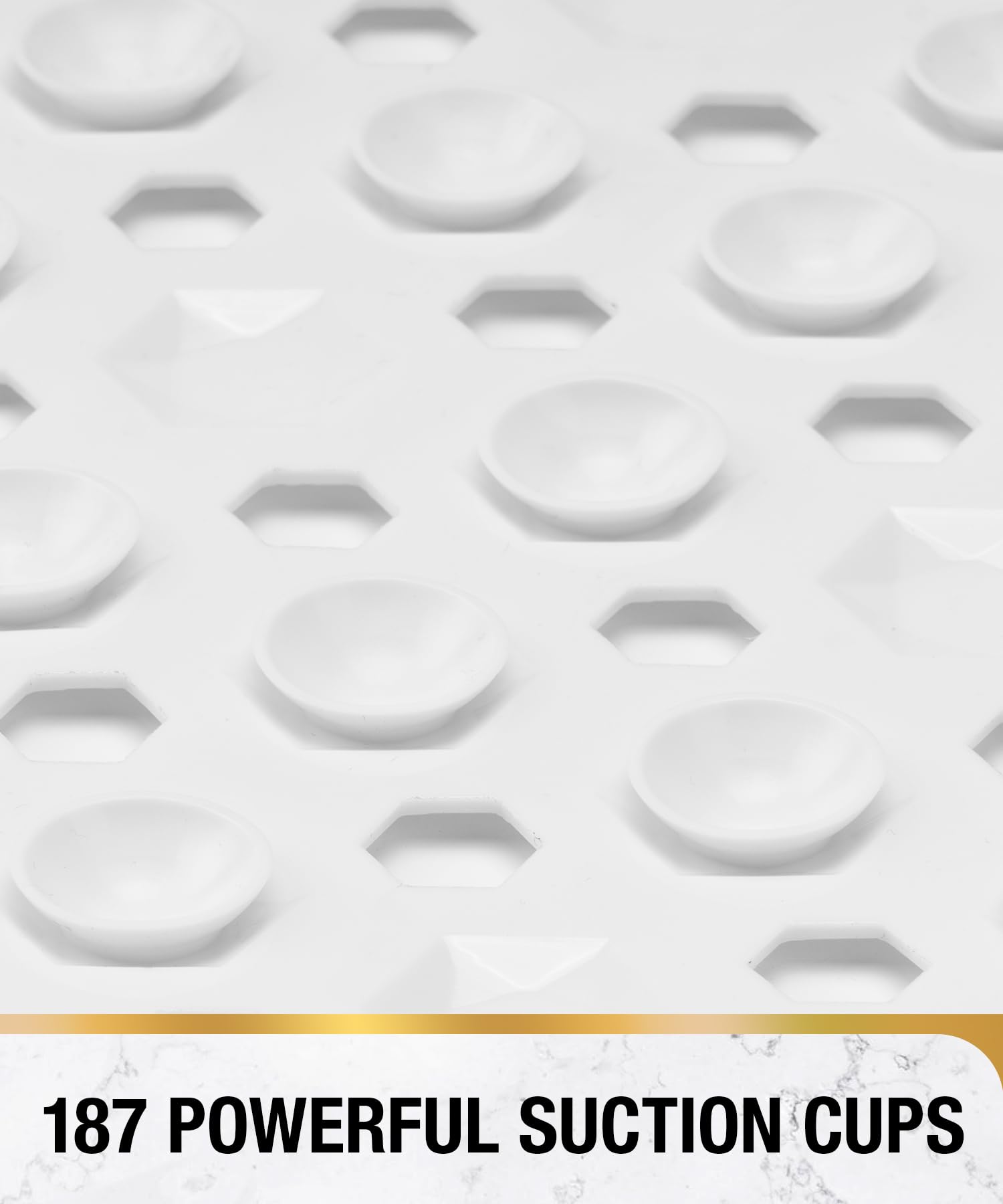 Bathtub Mat 35'' x 16 ''丨 Long Bath Mat for Tub丨Machine Washable Bathroom Shower Mat with Suction Cups and Drain Holes丨Quick Dry and Easy to Clean, Bathroom Accessories