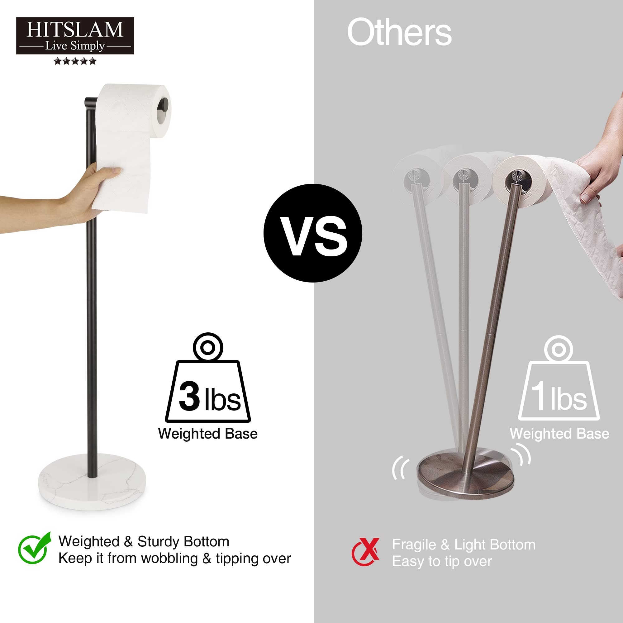 Rotating Standing Toilet Paper Holder丨Holder Stand with Modern
