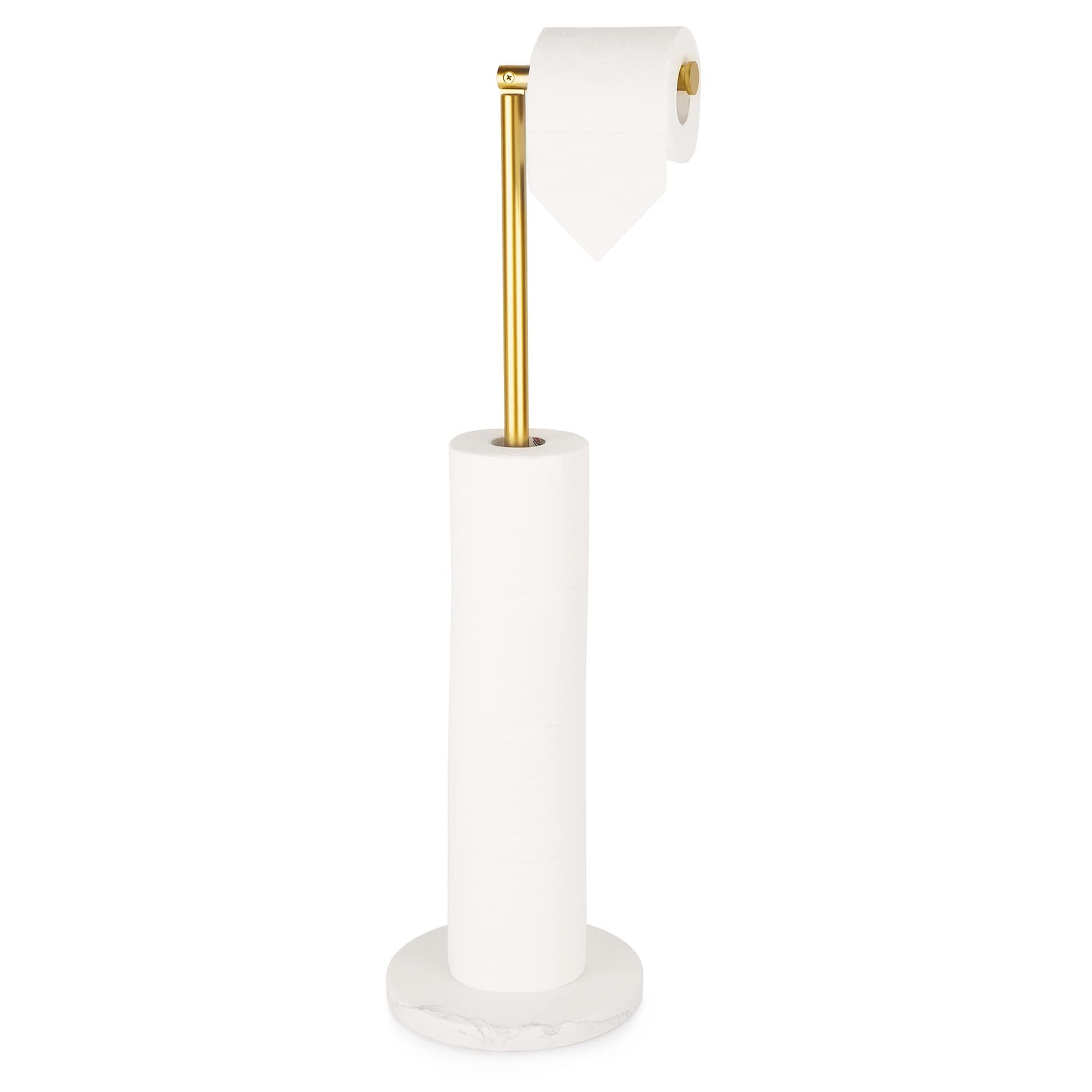 Kitchen Brass Marble Paper Towel Holder / Gold Tissue Holder Stand