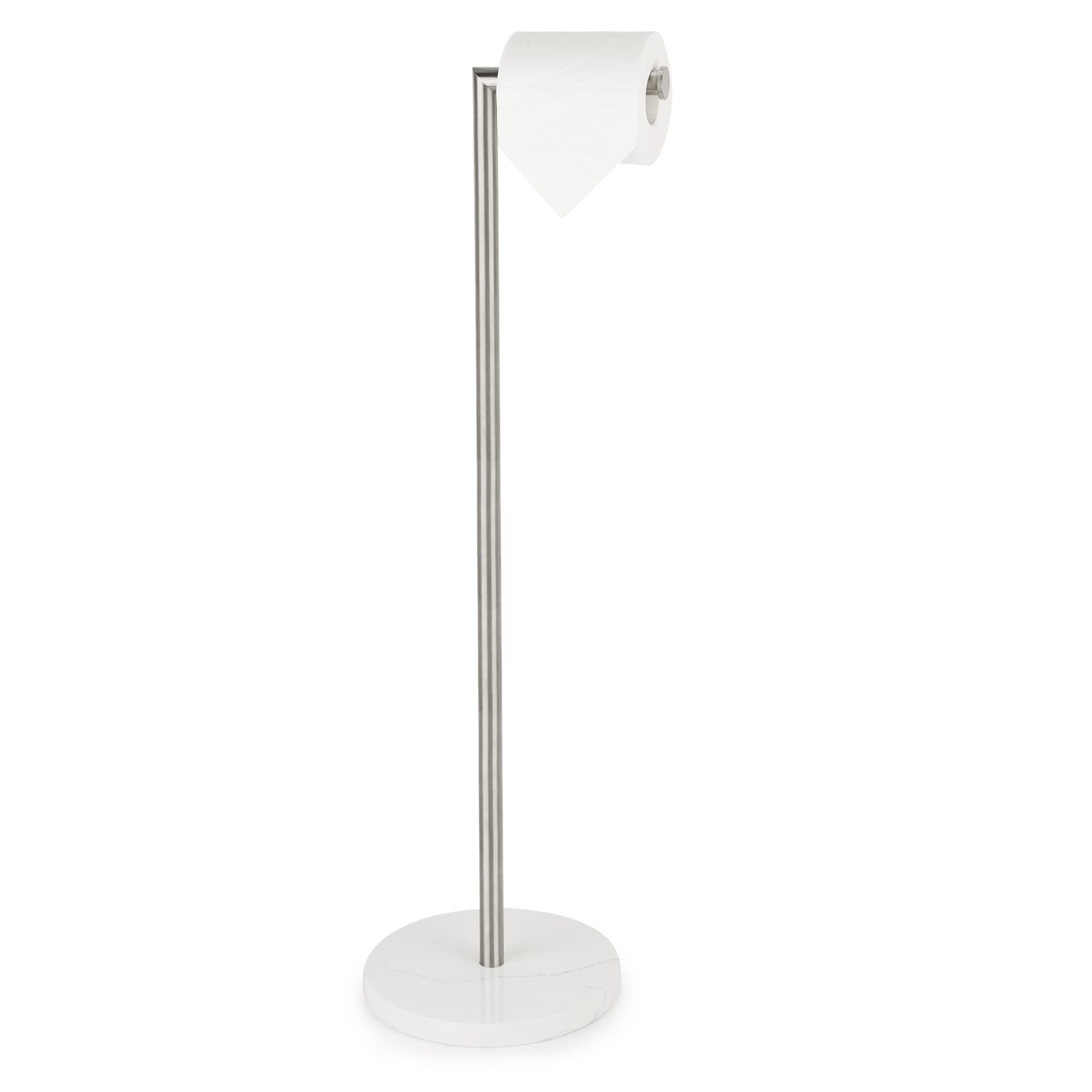 Standing Toilet Paper Holder丨Holder Stand with Modern Marble Base