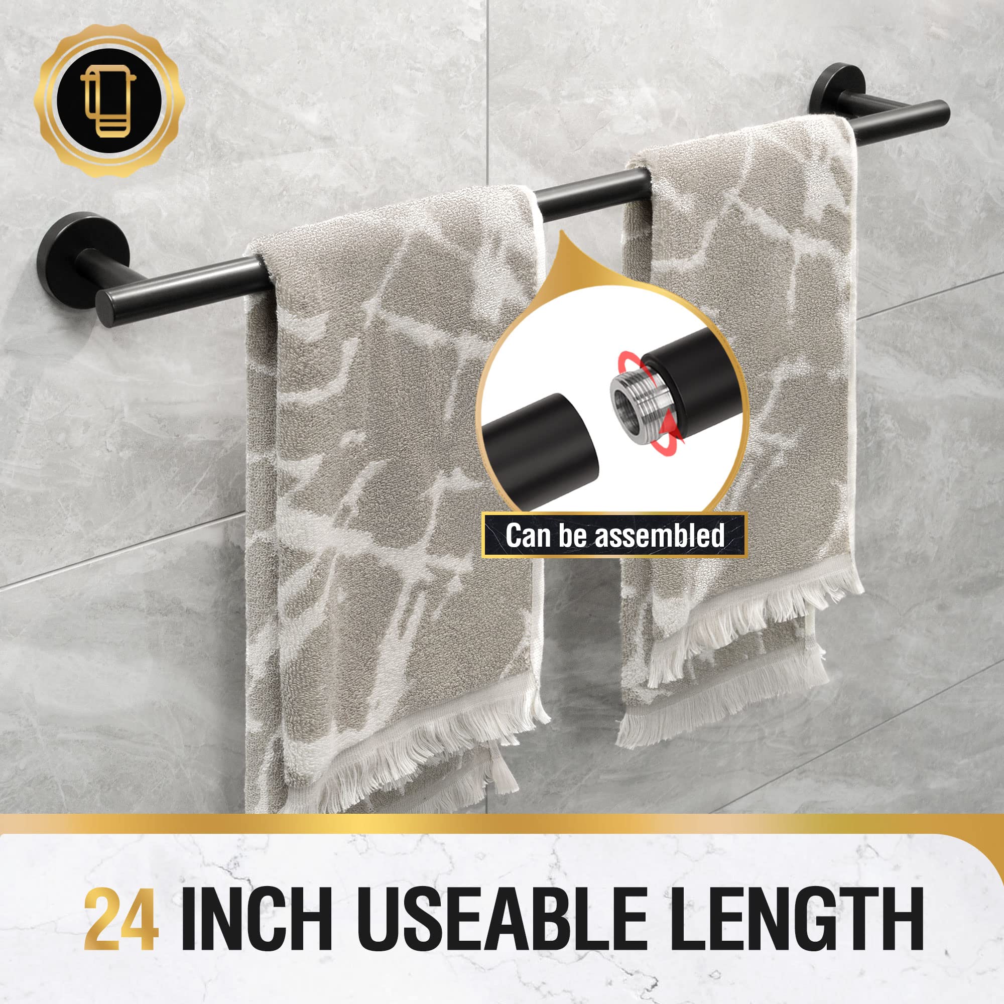 tower rack wall mounted towel bar bathroom stainless steel bath towel holder 25.7 inch chrome