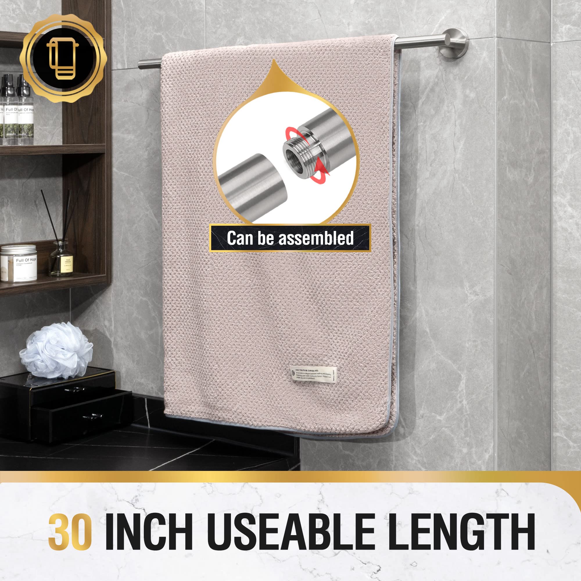 tower rack wall mounted towel bar bathroom stainless steel bath towel holder 31.6 inch brushed nickel