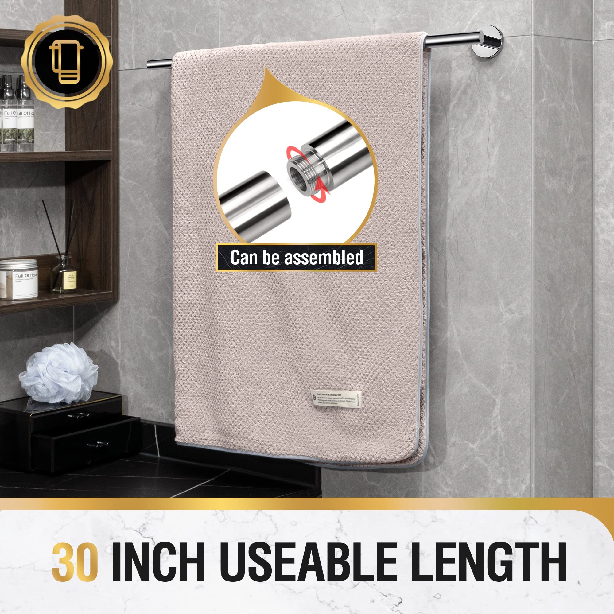 tower rack wall mounted towel bar bathroom stainless steel bath towel holder 31.6 inch chrome